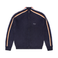 MULTI STRIPE KNIT ZIP UP (NAVY)