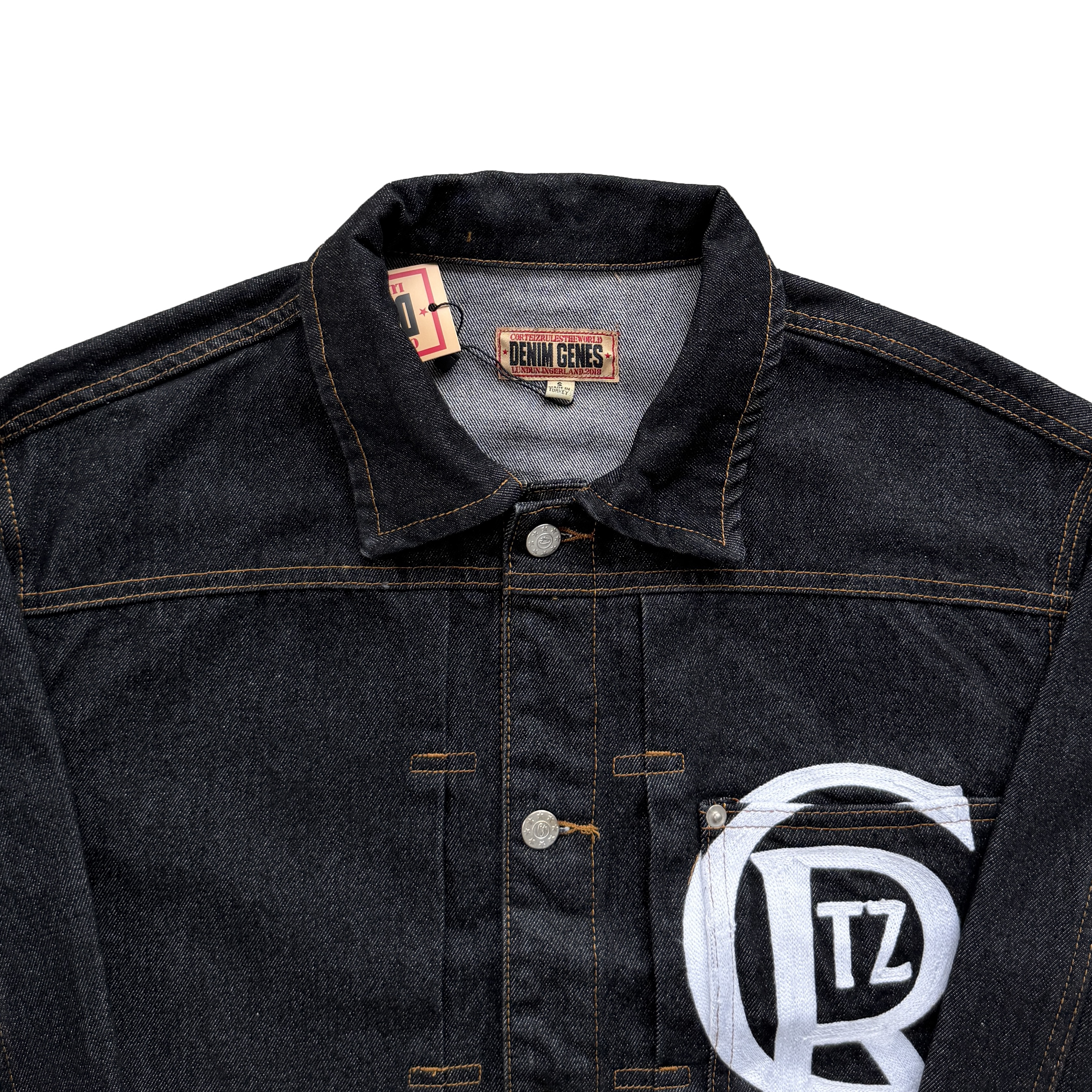 CREST CHAINSTITCH DENIM JACKET (WASHED)