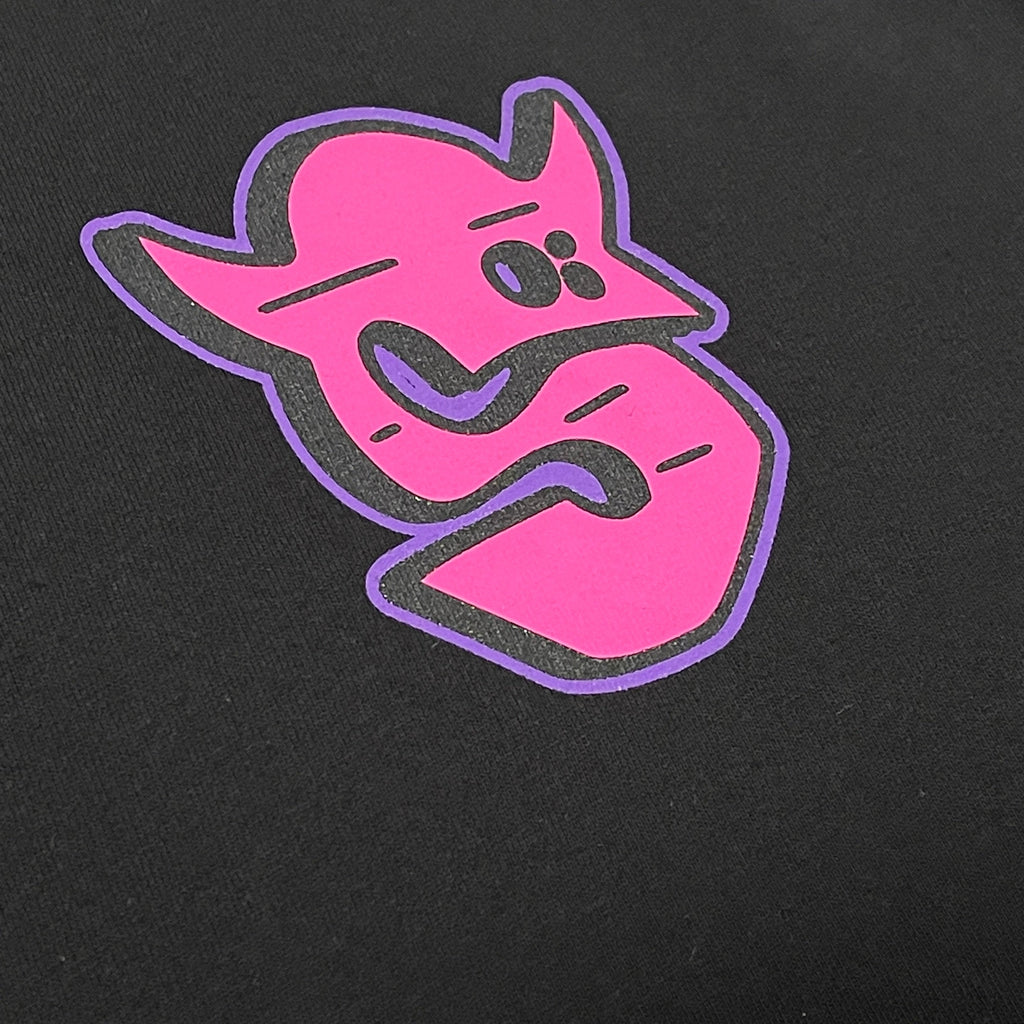 GRAF PRINTED TEE - (BLACK/PURPLE)