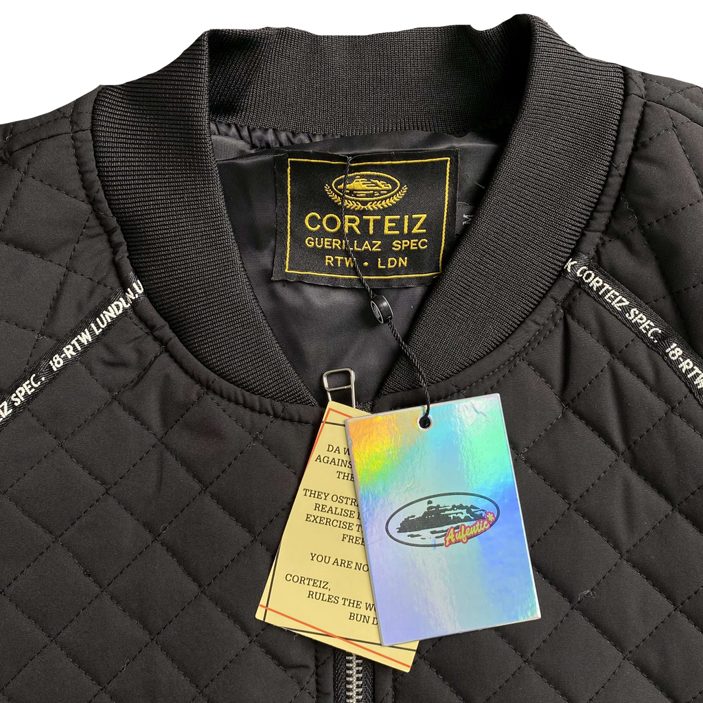 CORTEIZ QUILTED EXCHANGE BOMBER (BLACK)