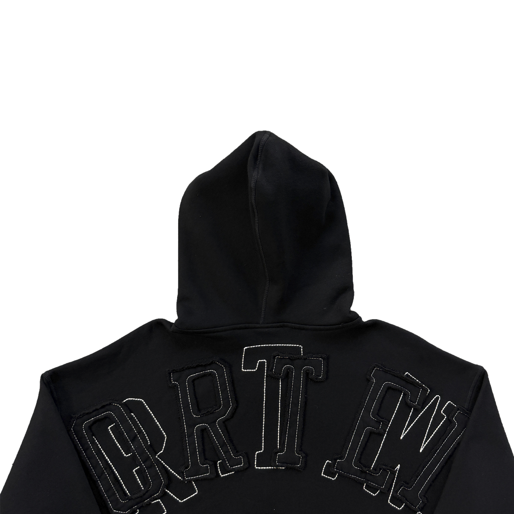 LUNDUN STITCH ZIP HOODIE (BLACK)