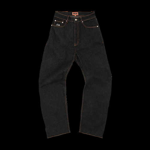 DUAL STRIPE BAGGY JEANS (BLACK WASH)