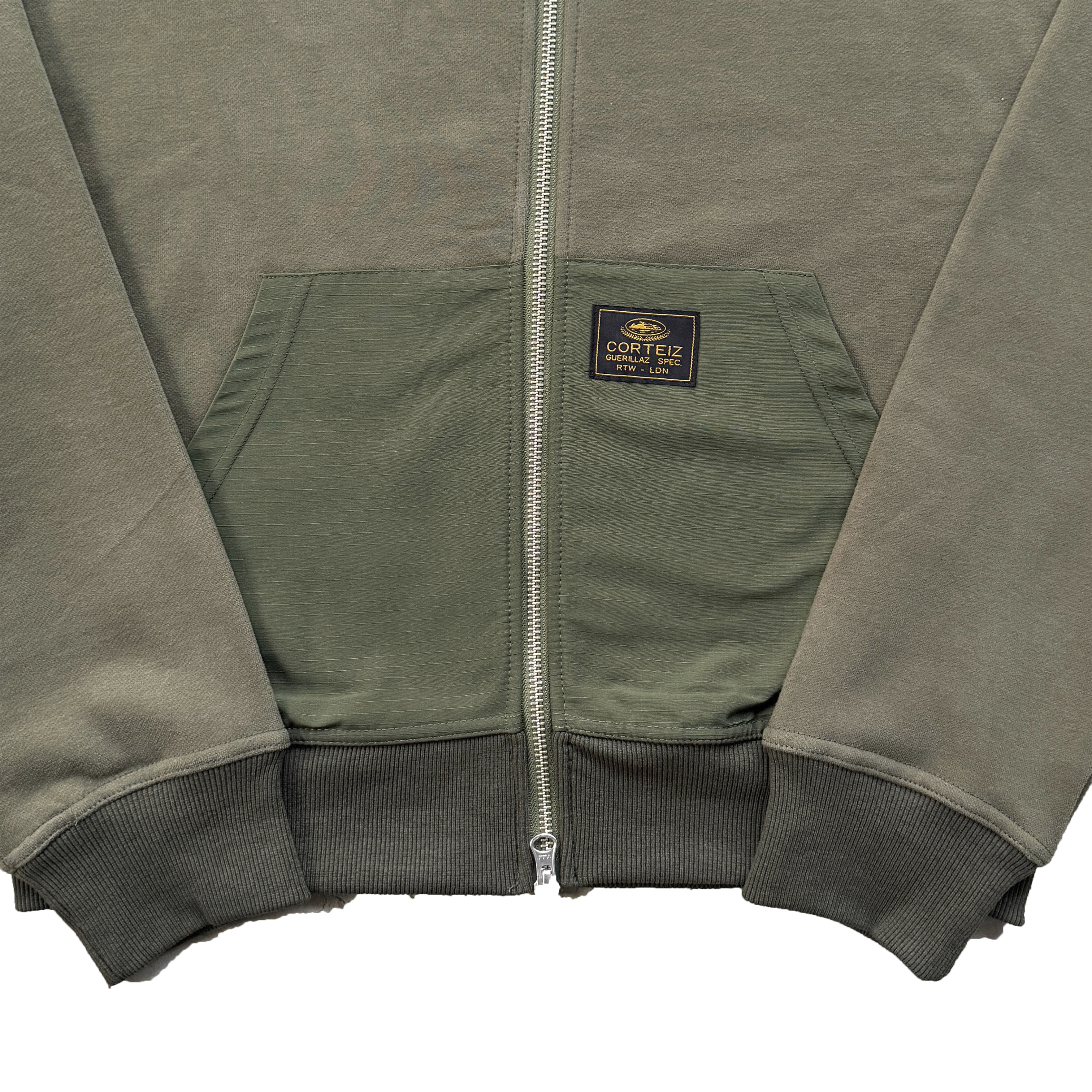 RTW GUERILLAZ RIPSTOP ZIP HOODIE - (OLIVE)