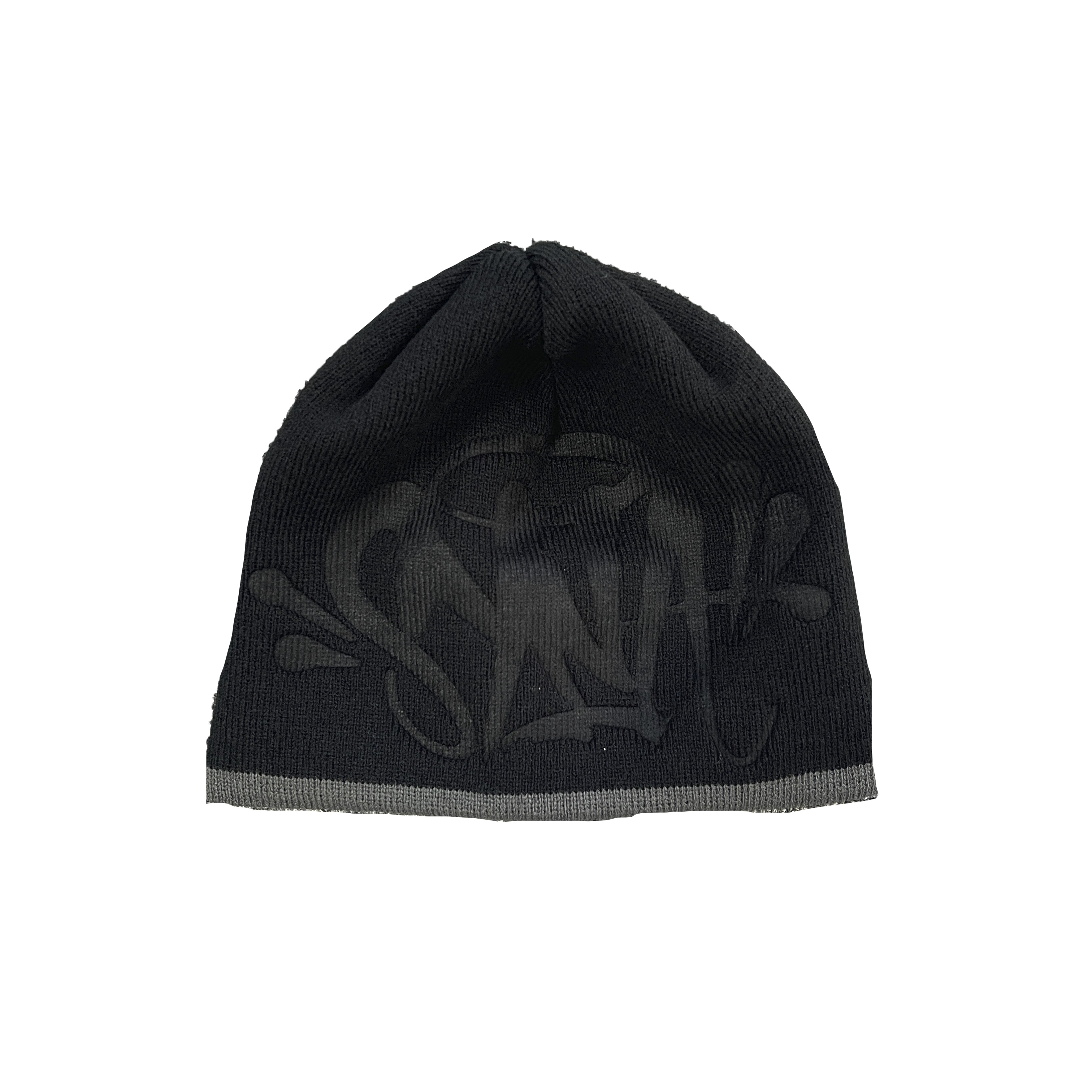 BIG LOGO WORLD SKULL CAP BEANIE (BLACK)