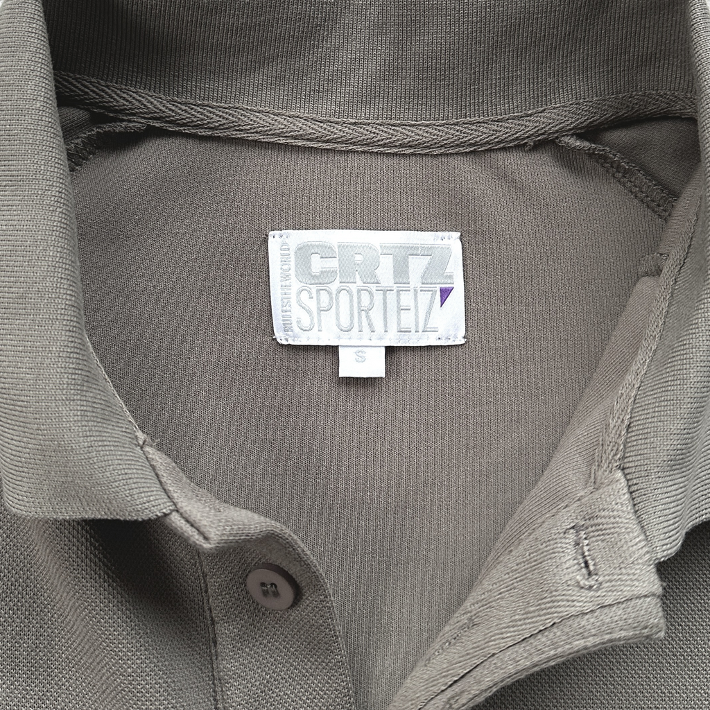 PIPED POLO SHIRT (GREY)