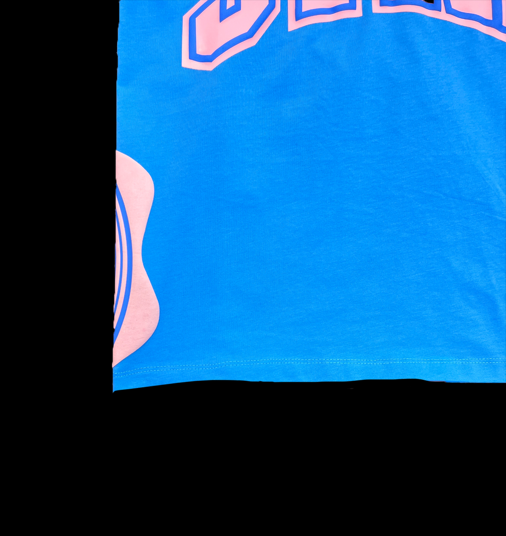 COLLEGE TEE (BLUE/PINK)