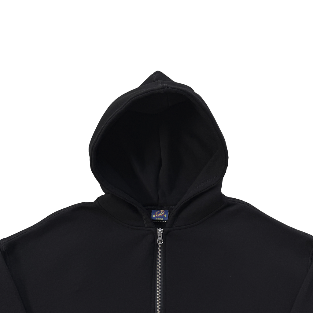 LUNDUN STITCH ZIP HOODIE (BLACK)