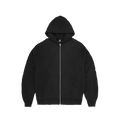 LUNDUN STITCH ZIP HOODIE (BLACK)