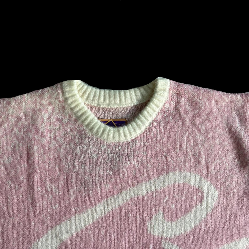 C STAR GRADIENT MOHAIR KNIT SWEATER (PINK)