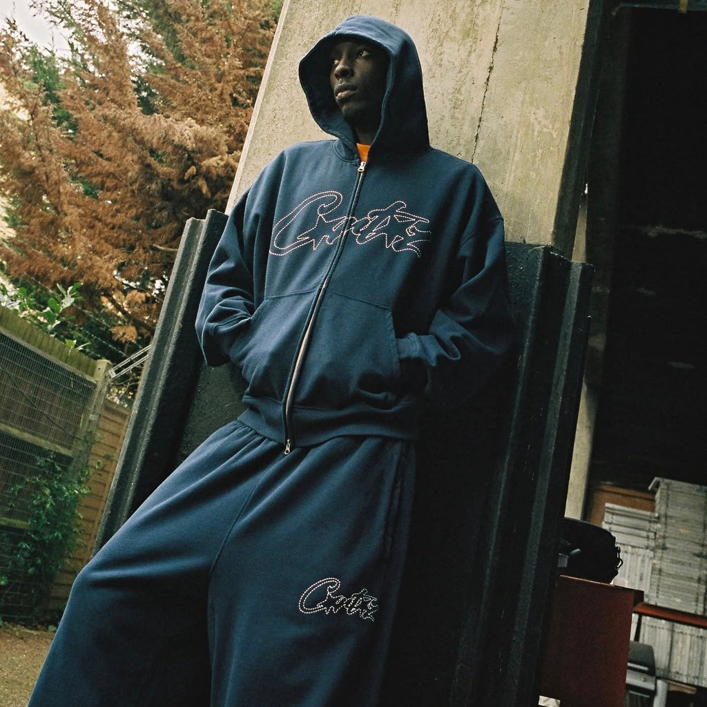 THICK STITCH ALLSTARZ ZIP HOODIE (NAVY)