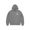ISLAND PUFF PRINT ZIP HOODIE (GREY)