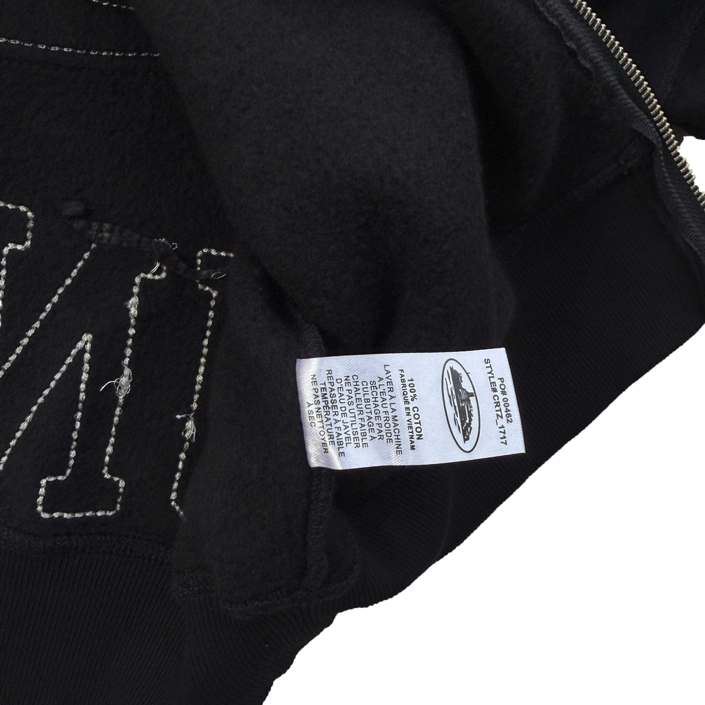 LUNDUN STITCH ZIP HOODIE (BLACK)