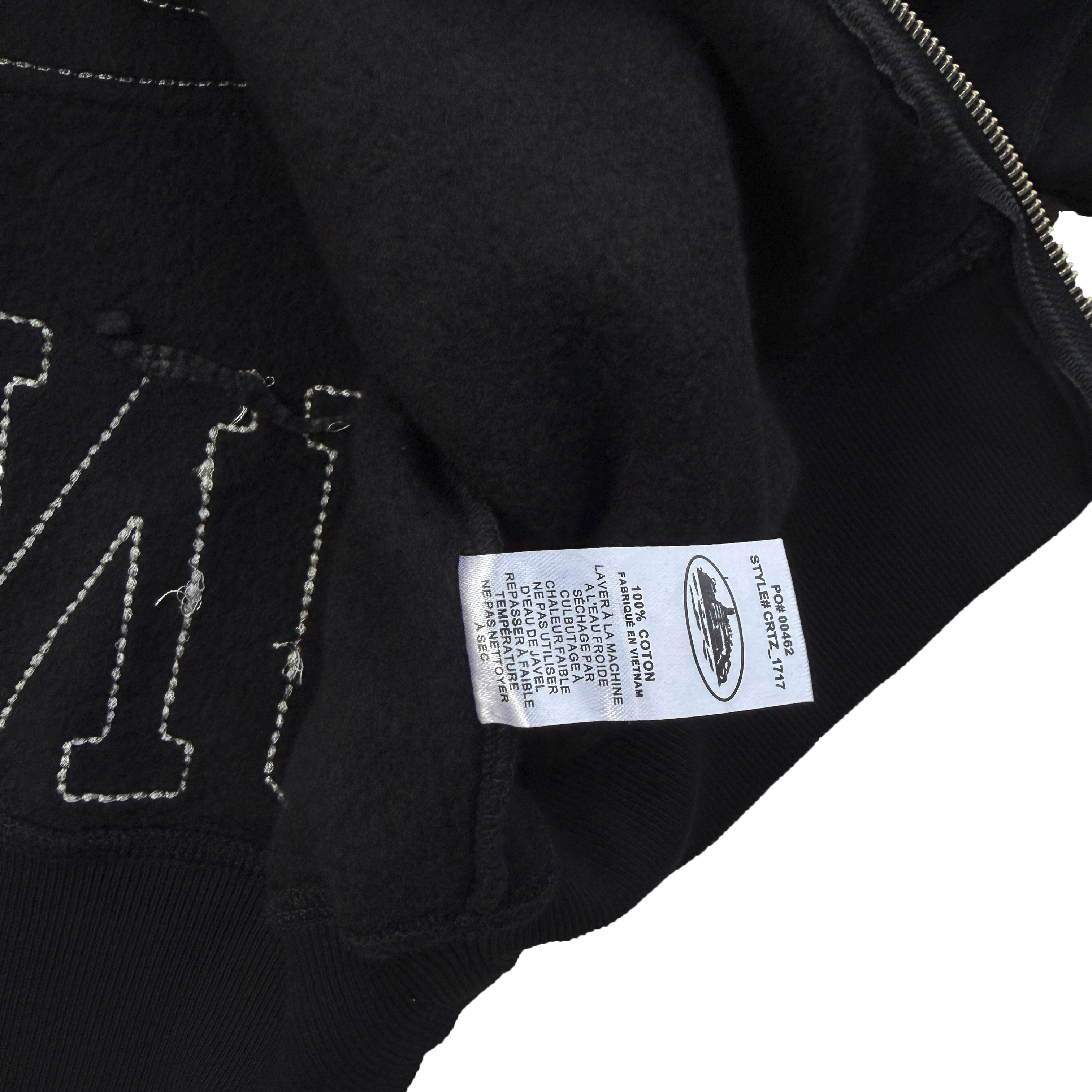 LUNDUN STITCH ZIP HOODIE (BLACK)