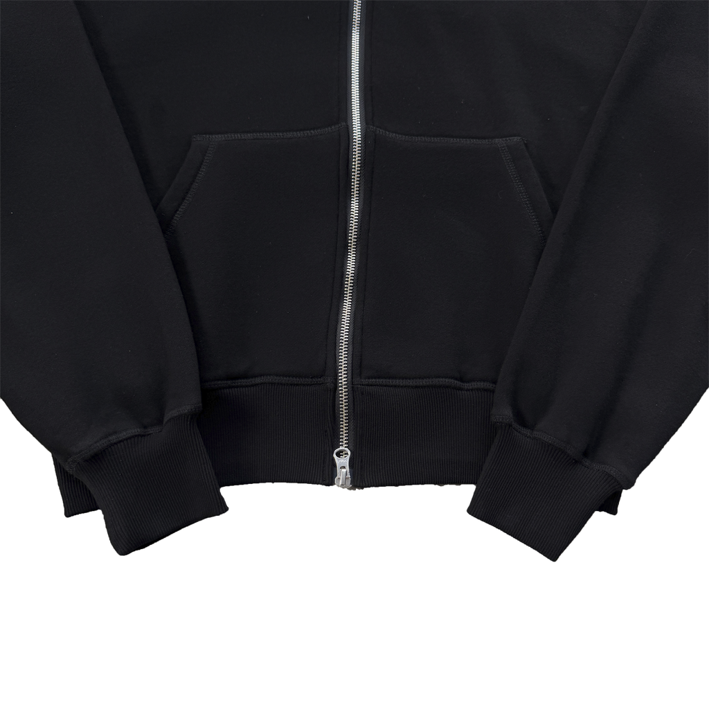 LUNDUN STITCH ZIP HOODIE (BLACK)