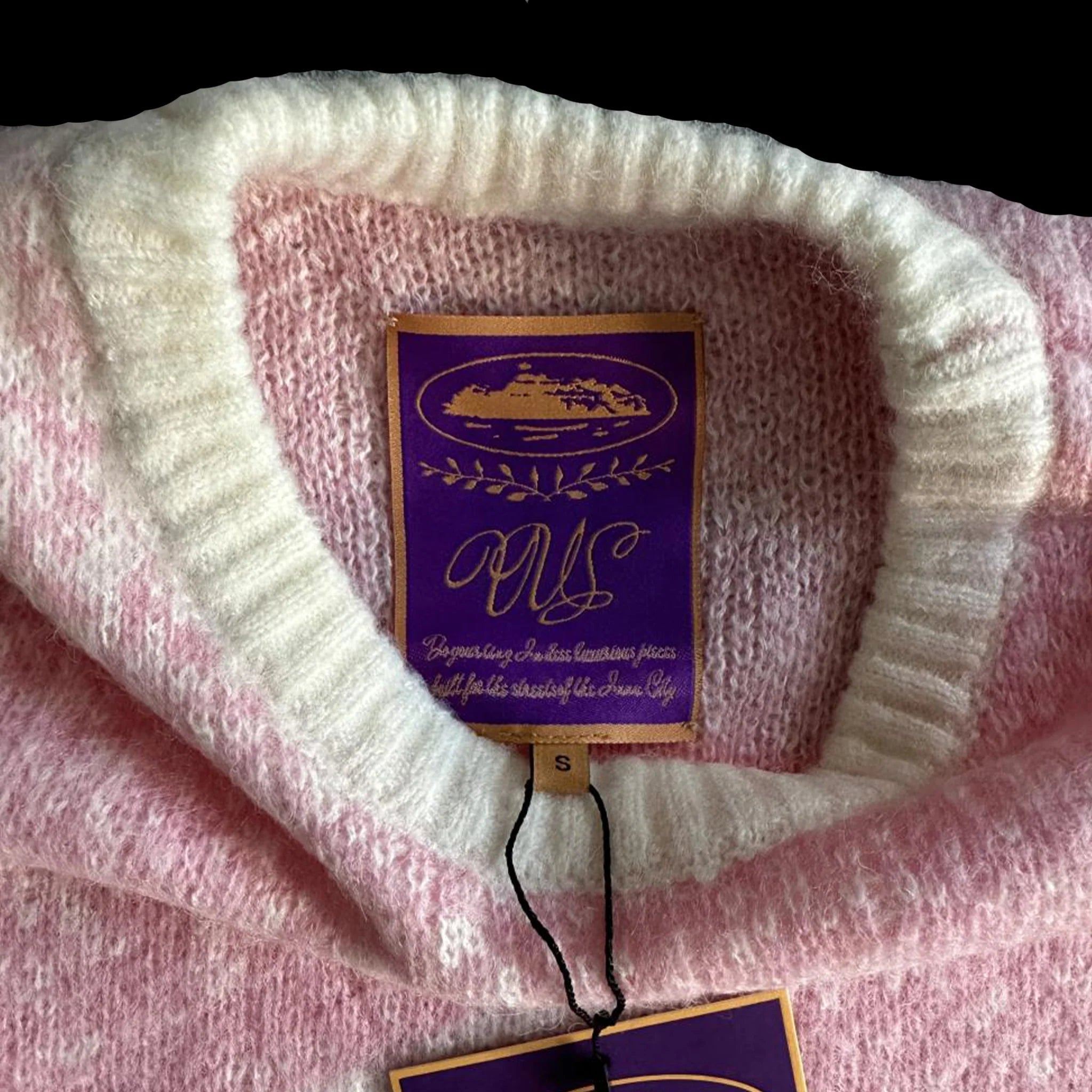 C STAR GRADIENT MOHAIR KNIT SWEATER (PINK)