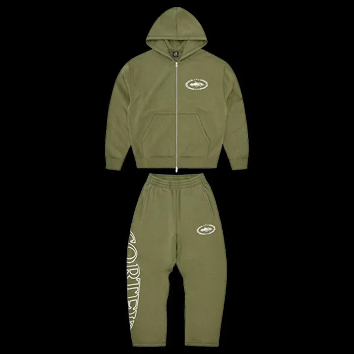 SUPERIOR ROYALE ZIP TRACKSUIT (OLIVE)