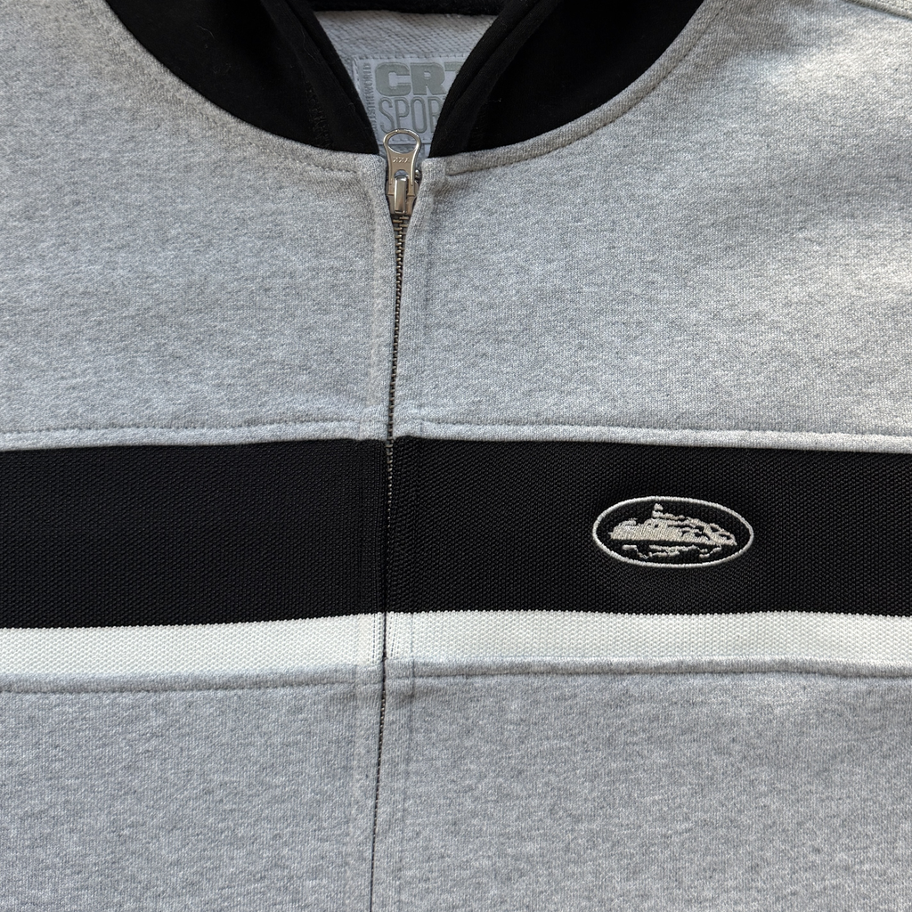 RIBBED SPORTEIZ ZIP HOODIE (HEATHER GREY)