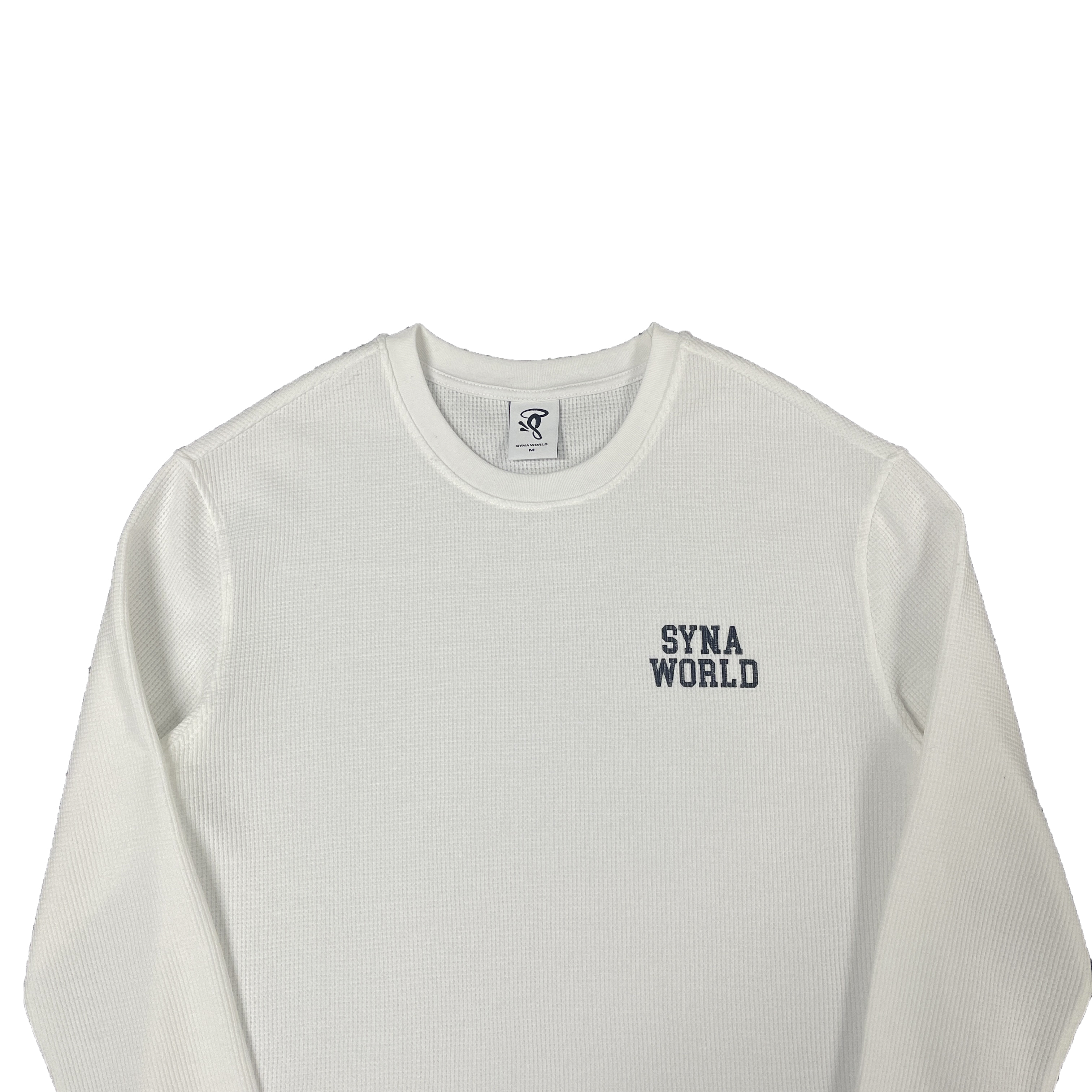 LS WAFFLE TEE - (WHITE)