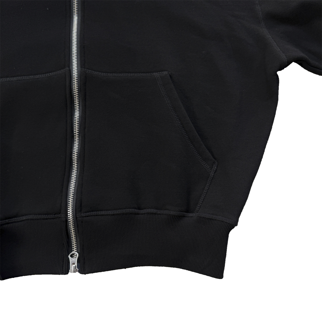 LUNDUN STITCH ZIP HOODIE (BLACK)