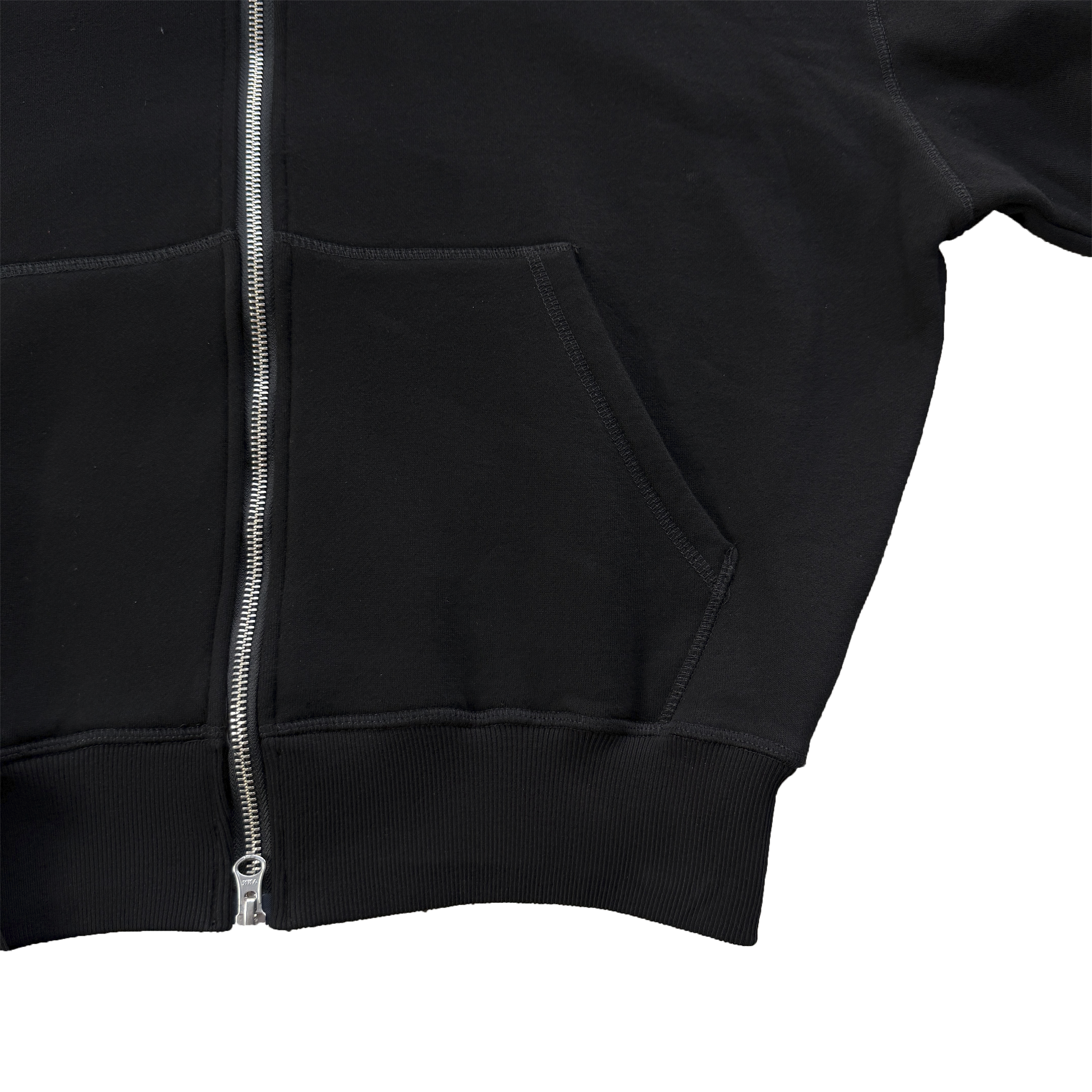 LUNDUN STITCH ZIP HOODIE (BLACK)