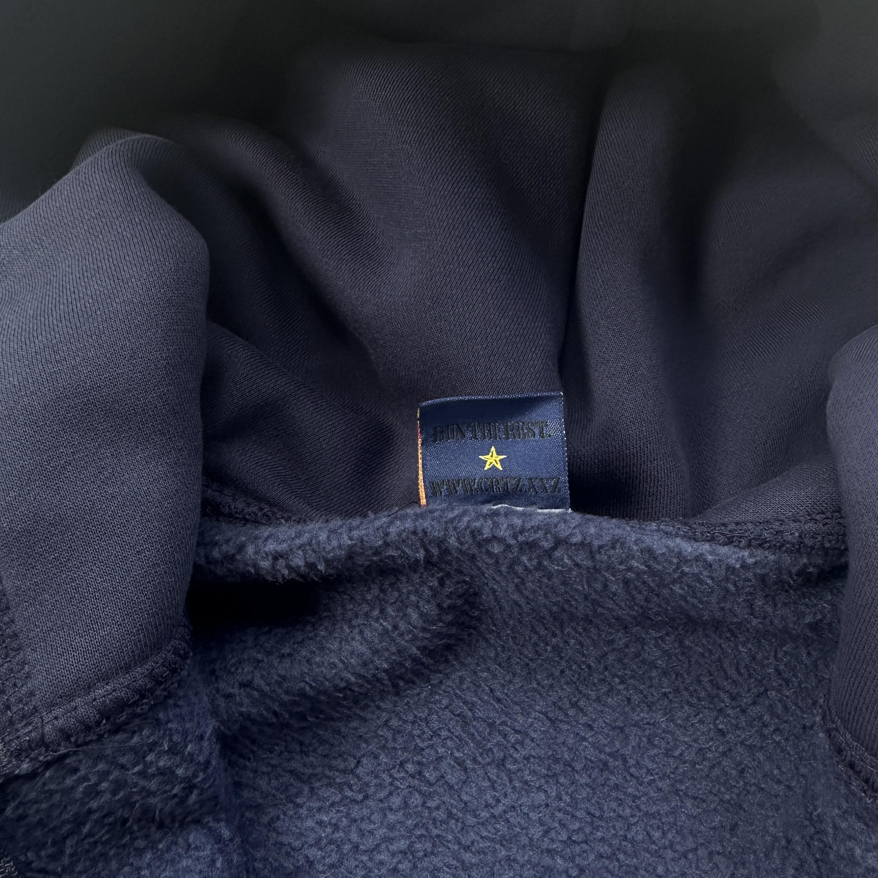 ISLAND PUFF PRINT ZIP HOODIE (WASHED ROYAL)