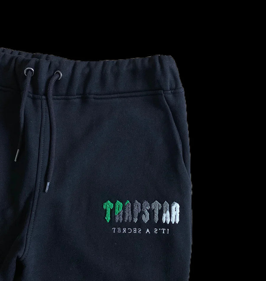 CHENILLE DECODED HOODED TRACKSUIT (BLACK/GREEN BEE)