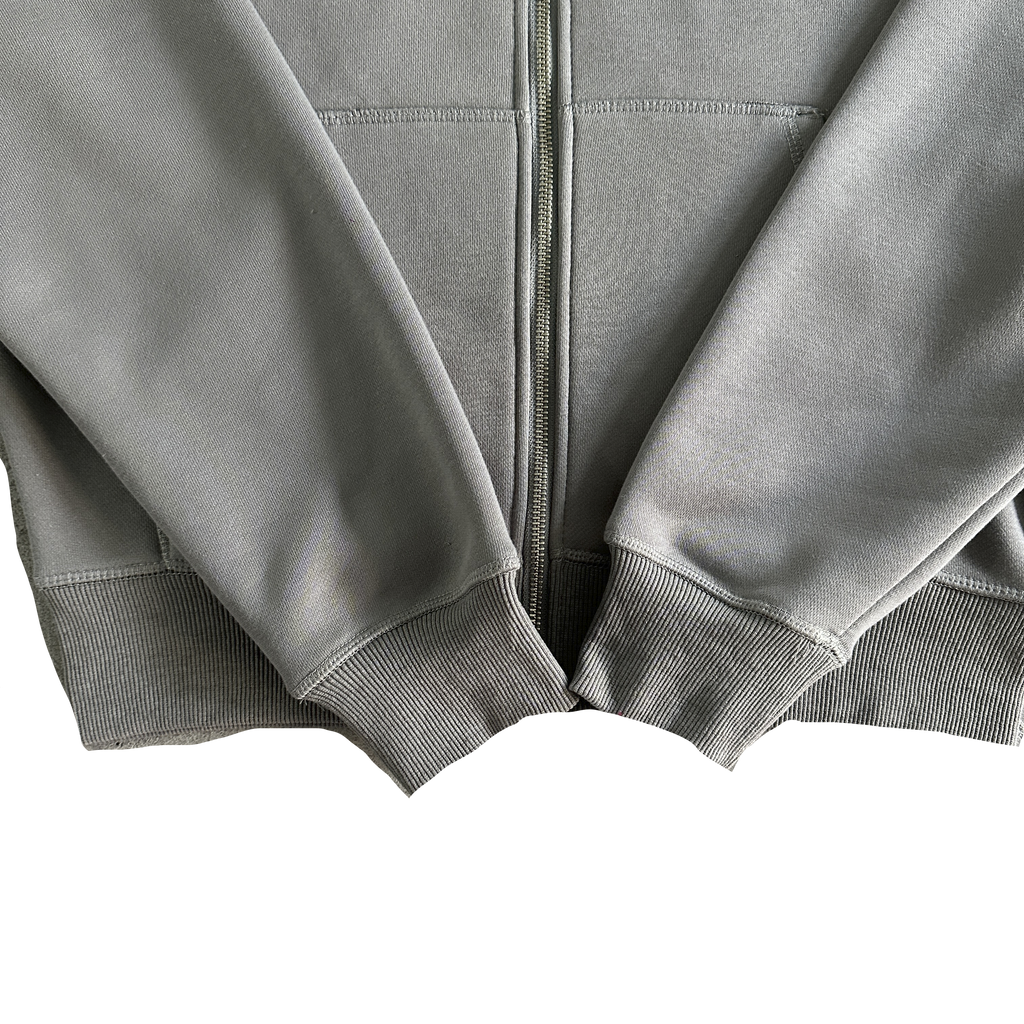 ISLAND PUFF PRINT ZIP HOODIE (GREY)