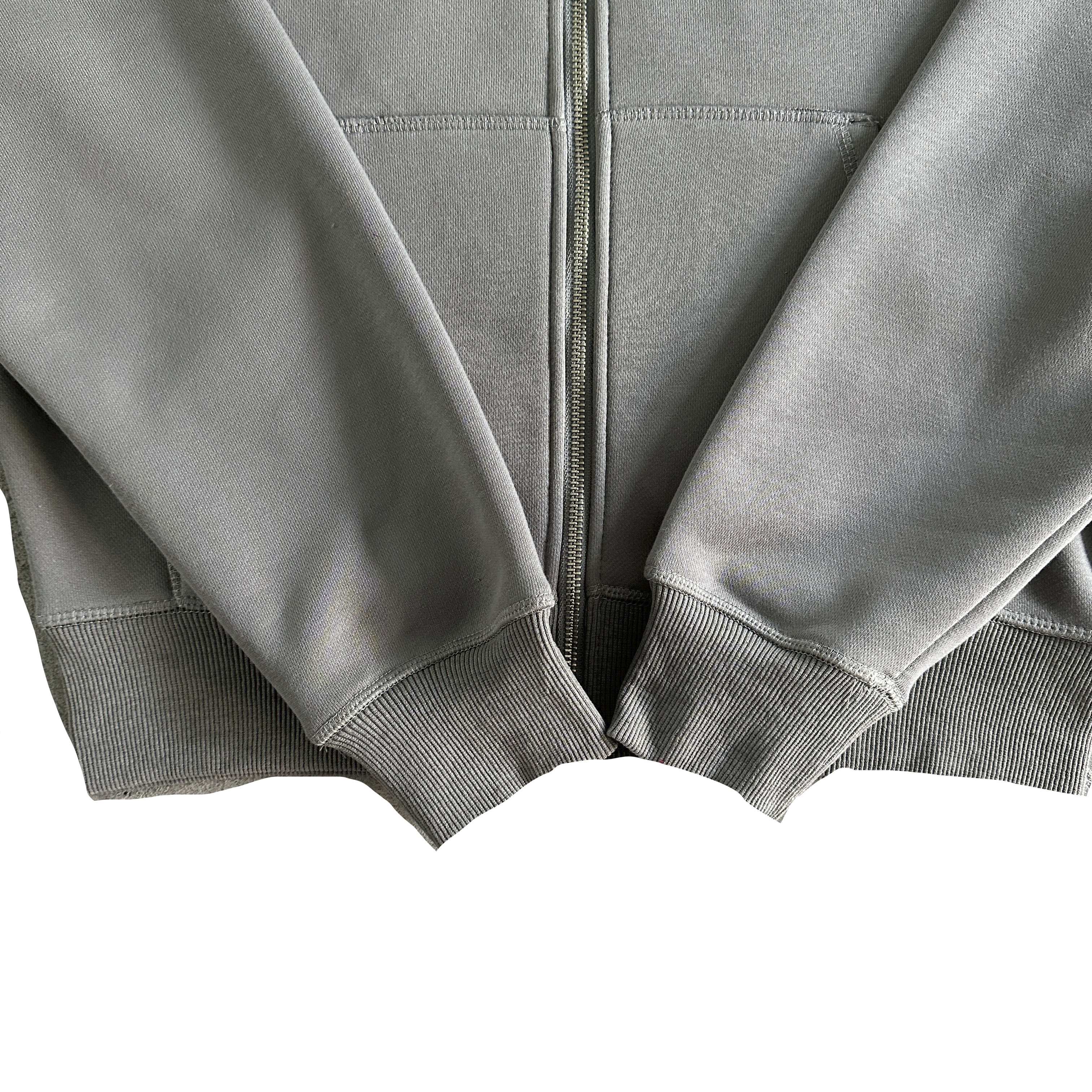 ISLAND PUFF PRINT ZIP HOODIE (GREY)