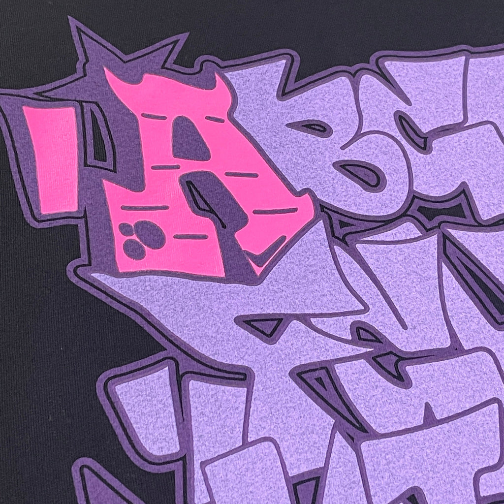 GRAF PRINTED TEE - (BLACK/PURPLE)