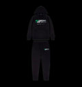 CHENILLE DECODED HOODED TRACKSUIT (BLACK/GREEN BEE)