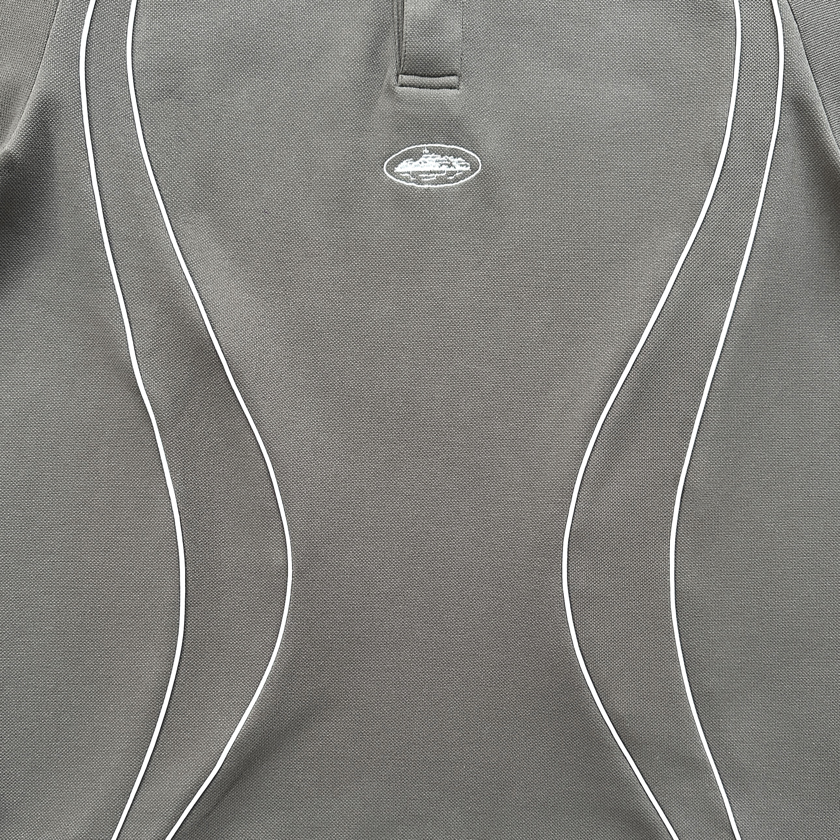 PIPED POLO SHIRT (GREY)